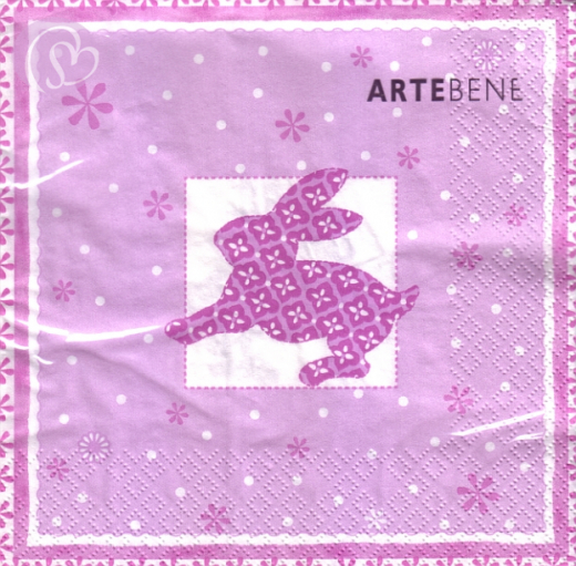 Lunchservietten Ostern, Bunny mauve