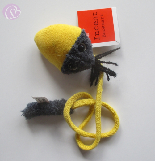 Plüschtier-Lesezeichen Rabe