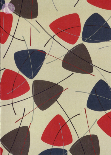 Notizheft Retro-Dreiecke, beige