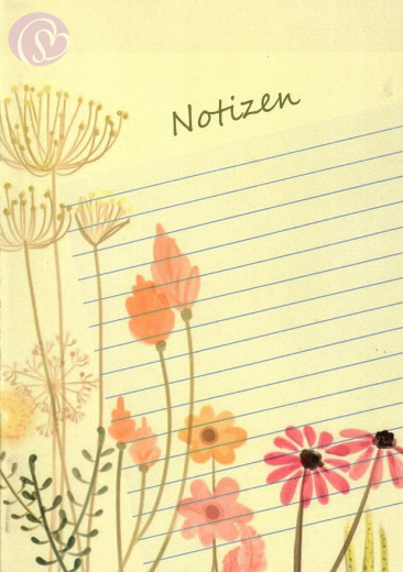 Notizheftchen Notizen, Blumenwiese (F*)