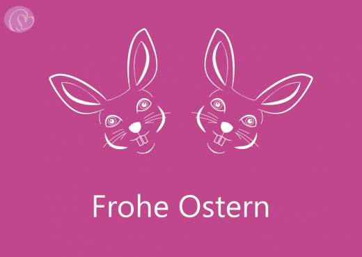 Postkarte Fröhliche Ostern, pink