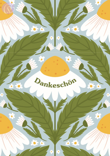 Postkarte Dankeschön, Kamille