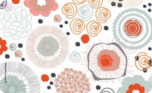 Frühstücksbrettchen Hippie Scandi Blumenmix