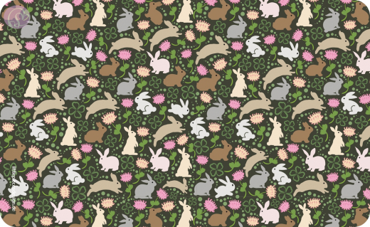 Frühstücksbrettchen Hasen in Botanik