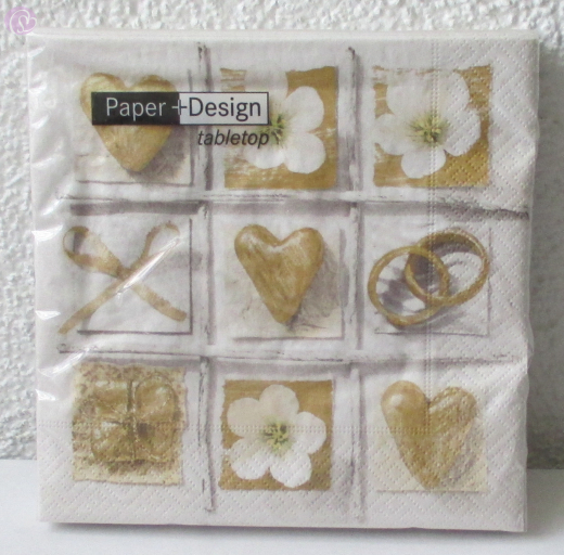 Servietten Two Hearts Forever