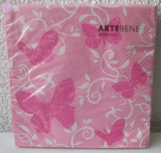 Lunchservietten Schmetterlingsranke, rosa