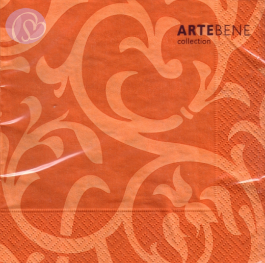 Lunchservietten Ornament, koralle/lachs