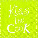 Lunchservietten Kiss the Cook, limone