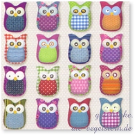 Lunchservietten Many Owls, bunte Eulen