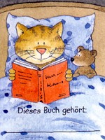 Buchaufkleber Katze