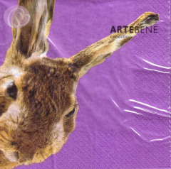 Lunchservietten Hase auf Flieder