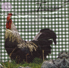 Lunchservietten Gockelhahn - Carlo, grün