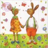 Lunchservietten Ostern, Easter friends