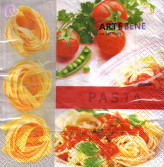 Lunchsrvietten Pasta, rot