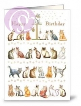 Geschenkkarte Happy Birthday, Katzen