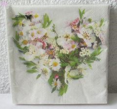 Lunchservietten Blumenherz