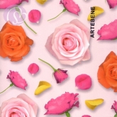 Geschenkkarte Rosen, rosa/pink (5 Stück)
