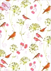 Geschenkpapier Vögel + Pusteblumen (4 Bogen)