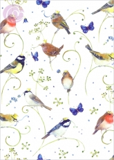 Geschenkpapier Vogel mit Krone (4 Bogen)