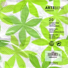 Lunchservietten Grafikblume, lime