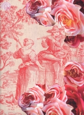 Geschenkpapier Roses in the Garden, rot (4 Bogen)