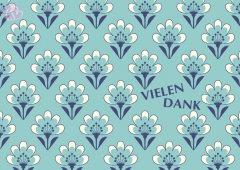 Postkarte Vielen Dank, Wasserblüten