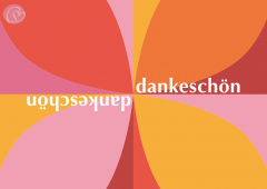 Postkarte Dankeschön, Retrogeometrie