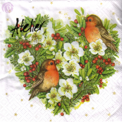 Lunchservietten Birds Heart