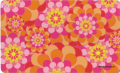 Frühstücksbrettchen Flower-Power Retroblumen