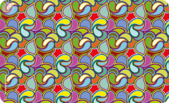 Frühstücksbrettchen 70er Tropfen