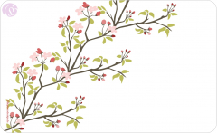 Frühstücksbrettchen Blühende Kirschzweige