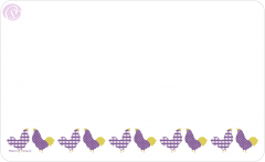 Frühstücksbrettchen Hühner lila