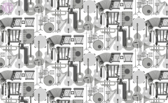 Frühstücksbrettchen Musikinstrumente