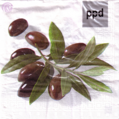 Lunchservietten Pure Olives, Olivenzweig