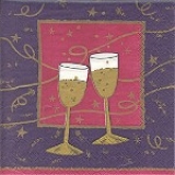 Lunchservietten Party Time, lila/beere