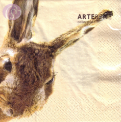 Lunchservietten Hase auf Creme