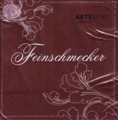 Lunchservietten Feinschmecker, braun