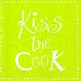 Lunchservietten Kiss the Cook, limone