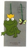 Lesezeichen Frosch mit Libelle