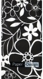Taschentücher Flowers, schwarz