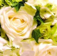Lunchservietten White Queen, Weiße Rosen